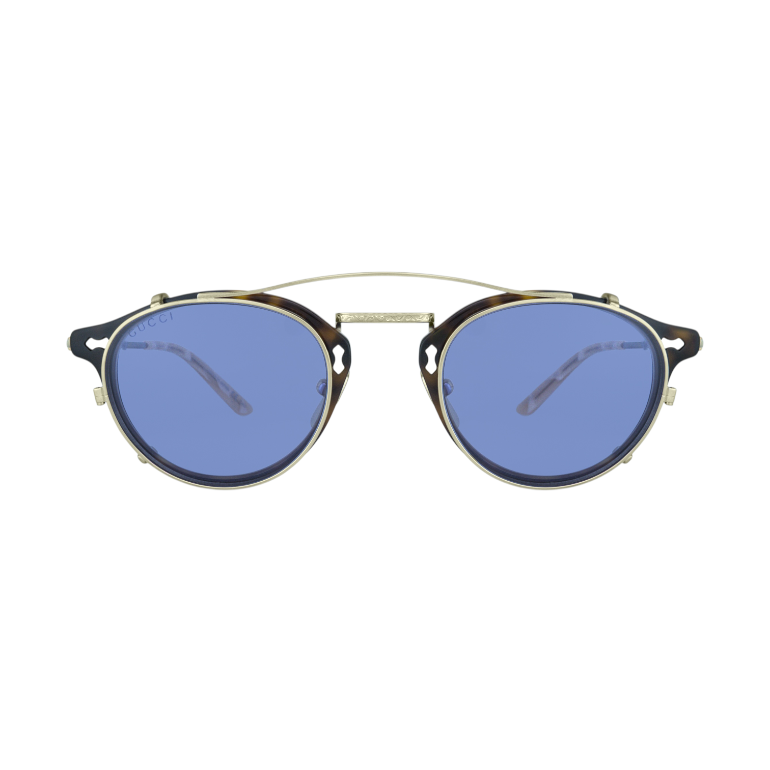 Gucci GG0229S 003 Clip-On Sunglasses – a luxurious blend of bold design and vintage appeal