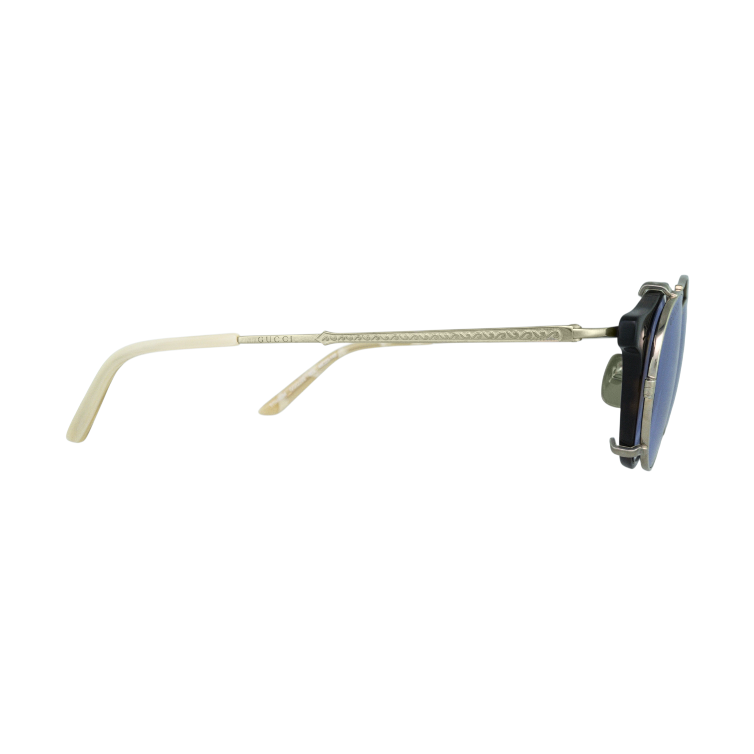 Gucci GG0229S 003 Havana Brown Acetate Frame with Gold Metal Temples