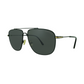 Tom Ford LEN sunglasses in pilot-rectangular shape, featuring a slim black frame and smoky grey lenses