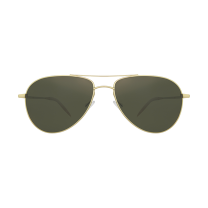 Oliver Peoples Benedict OV1002s 5035/p1 Sunglasses, aviator shape, pilot shape, polarised