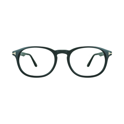 Tom Ford TF 5680-B/V 001 Oval Eyeglasses – Black Acetate Unisex Eyewear